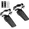 KIMISS Pedane Pieghevoli per Pedale, Pedaliera in Acciaio Pedale per Autostrada Regolabile Universale per Moto Retrò ATV Bicicletta Elettrica, Scooter (nero)