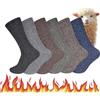 ARG 6 paia di calzini da uomo in misto lana, caldi, morbidi, termici, spessi, classici, resistenti, traspiranti, di alta qualità, taglia 38-45