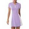 FKEEP Vestito da golf e tennis con pantaloncini da donna con collo a polo atletico allenamento abito da golf casual senza maniche abito a blocchi
