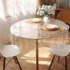 FOMIYES Tovaglia impermeabile in PVC trasparente, 120 cm, rotonda, protezione da tavolo antimacchia e olio, copertura di protezione facile da pulire, cucina, ristorante e pasto a tavola