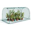 VEVOR Reti Protettive per Giardinaggio da 2,48 x 1,2 x 1,2 m con Porta con Cerniera, Gabbia per Colture Alta Resistente al Vento, Facile da Installare, Copertura per Aiuole Rialzate da Esterno