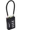 RESET-200 Lucchetto a combinazione con cavo, 4 cifre, 3 mm, 12 cm, 1 pezzo