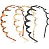 ZKGYUS -3pcs Cerchietto per capelli da donna, ondulato, antiscivolo, fascia coreana intrecciata,cerchietti per capell antiscivolo per donne e ragazze