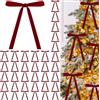 WIURGOHA 40 fiocchi di velluto rosso bordeaux per albero di Natale, 12,7 x 17,8 cm, ornamenti fiocchi di nastro di velluto vintage natalizi - perfetti per alberi di Natale, ghirlande, festoni, regali