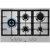 Aeg Piano Cottura 5 Fuochi a Gas Larghezza 75 cm (1 Bruciatore Wok) in Acciaio Inox colore Inox - HGB75520SM Serie 6000 Slim Line