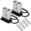 Spurtar 175A 1/0 AWG Cavo per Batteria per Collegamento Rapido Strumento di Scollegamento Verricello Adatto a Cavo 1/0 AWG e Tensione 12-36 per Argani o Altri Dispositivi Elettrici, 2 Pezzi