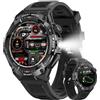 STARKING Smart Watch militare da uomo con GPS integrato, modalità sport 115, fitness tracker 24/7, monitoraggio del sonno 24/7, rispondere/effettuare chiamate/batteria 60 giorni, smartwatch impermeabile 3ATM