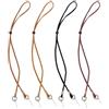 Hobbspring 4 pezzi cappello in pelle sottogola 4 colori rimovibile cappello sottogola cappello western sottogola con pinne per uomo e donna