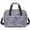 Micmores Per Easyjet Airlines Cabin Bag 45x36x20, 24L Underseat Hand Bagaglio, Travel Duffle con Trolley Sleeve, Borsa da viaggio per weekend a mano, Impermeabile, Stampa leopardata nero-bianca, carry-on 24L