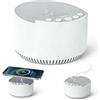 IOUGDSEC Macchina di rumore bianca con caricabatterie wireless e altoparlante Bluetooth, 6 suoni rilassanti macchina per dormire per bambini adulti, notte notte sonnifero con 3 modalità timer per casa ufficio
