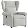 vidaXL Poltrona Reclinabile in Tessuto Grigio Nuvola, poltrona reclinabile, poltrona elettrica, poltrona singola, poltrona reclinante, poltrona