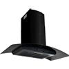vidaXL Cappa Aspirante a Muro Acciaio Inox 90 cm Nera Filtro Odori Aria Cucina