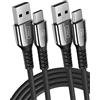 INIU Cavo USB-C, [2 pezzi, 2 metri] Cavo INIU USB-A a USB-C, 3.1A, ricarica rapida QC 3.0, cavo in nylon intrecciato, tipo C, cavo di ricarica e dati per smartphone tipo C, compatibile con Samsung S21 S10 Plus Note 10, Xiaomi, Huawei, Google, ecc.