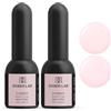 DIDIER LAB Premium Rubber Base Gel - Kit Smalto Semipermanente Bianco Latte & Transparente - Gel Base Rubber Rinforza Protegge Unghie Naturali - Base Semipermanente Unghie per Mini Allungamento 2x10ml