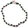 Spadarella Gioielli Spadarella spadino bracciale con sfere in argento 925 di diametro 4 mm e cotone nautico verde scuro.Fatto a mano.Unisex.Lunghezza 17cm.