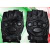 Lotto 10 coppie GuantiI Soft-Air Tattici Mod.Conbat Mezze Dita Pelle e Tessuto