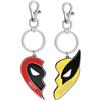 Peers Hardy Deadpool & Wolverine BFF Split Heart Charm Keychain