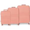 Movom Joumma Bags Inari - Valigia rigida ABS, diverse dimensioni, nero, verde, rosso, grigio, poliestere, CARNE, Taglia unica, Set 3 valigie