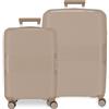 MOVOM Inari Champagne Set di Bagagli 49x68x27 cm Rigido Polipropilene Chiusura TSA Integrata 113L 6.1 kg 4 Doppie Ruote Bagaglio a Mano