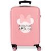 Disney Minnie Heads Valigia per bambini Rigida Chiusura a combinazione laterale 4 ruote Bagagli a Mano è realizzato in ABS, un materiale rigido e leggero., Rosa, Taglia unica, Valigia