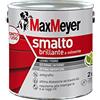 MAXMEYER Smalto a solvente per ferro e legno brillante BIANCO R9010 2 L