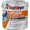 MAXMEYER Smalto a solvente per ferro e legno satinato BIANCO R9010 2 L