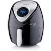 Ariete Airy Fryer Digital 4616, Friggitrice ad Aria 3,5 Litri, Timer da 60 Minuti, LCD e Touchscreen con 7 Modalità di Cottura, Temperatura Massima 200° C, 1300W, Nero