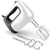 Moulinex Sbattitore Moulinex Prep'Mix+, ideale per preparazioni leggere e pesanti, potente motore da 500 W, 5 velocità, impostazione Turbo, 2 fruste, 2 ganci per l'impasto, acciaio inox, HM460110
