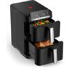 Moulinex Easy Fry Crispy Stack, Friggitrice ad Aria con doppio cestello verticale, Salvaspazio e Compatta, Frittura Uniforme e Croccante, EZ7528F0