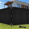 UIRWAY Telo Ombreggiante Sabbia 1,82m x 15,24m Rete Ombreggiante Occhiellato Protezione 90% Blocco Privacy Servizio Pesante HDPE 170g/m² Frangivista per Recinzione Giardino Terrazzo (Nero)