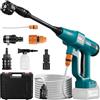 OHAISFELA Idropulitrice per Makita-18V Batteria con Ugello 6 in 1, Tubo Flessibile da 6,5 m, Collegamento a Rubinetto e Bottiglia Diretto per Auto/Giardino/Pulizie Esterne (Senza Batteria)
