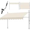 tectake® Tenda da Sole a Morsetto con Manovella, Altezza e Inclinazione Regolabile, Telo Impermeabile e Resistente ai Raggi UV, Ideale per Balcone e Terrazzo, 350x180cm - Beige