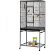 Yaheetech Gabbia Uccelli Pappagalli Metallo Grande 62 × 43 × 136 cm Nera