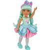 MGA's Dream Ella MGA Dream Bella Little Candy Princess- AUBREY - Bambola profumata da 14 cm - Include etichetta "Gratta e Annusa", capelli verde acqua, fascia a zucchero filato e accessori alla moda - Età: 3+