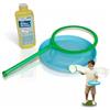 alldoro Bubble Fun 60636 - Anello gigante per bolle di sapone, ca. Ø 21 cm, con acqua di sapone da 250 ml, set XXL con piatto e acqua per bolle di sapone Jumbo, per bambini dai 3 anni e adulti, verde