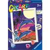 Ravensburger CreArt: Delfini al chiaro luna - Dipingere con i Numeri per Bambini 7+ Anni, Kit Pittura con Tavole, Cornice, Pennello e Colori Inclusi, 14 x 19 cm, Idee Regalo