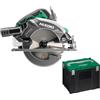 HiKOKI C3607DBW2Z 36V Cordless brushless 190 mm Sega circolare con profondità di taglio 64,5 mm, corpo solo in caso