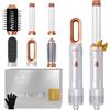 UKLISS Phon Capelli & Airstyler Pro 6 in 1 con Piastra Capelli, Arricciacapelli Automatico, Spazzola Asciugacapelli Ionico, Spazzola Lisciante per Capelli, Thermal Brush, Spazzola ad Aria Calda