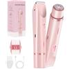 APODESS Rasoio elettrico 2 in 1 da donna, con due testine, impermeabile, ricaricabile, per zona bikini, zone intime, gambe e ascelle (rosa)
