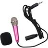 Toyvian Mini Microfono Wireless Portatile per Karaoke e Telefono Rosa