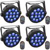 HOLDLAMP 4PCS 84W Luci da Palco, HOLDLAMP RGBW LED Par con Attivazione del Suono,DMX 4/8CH Luce da palcoscenico con 120cm Cavo di Alimentazione per Matrimonio, Concerto, Club