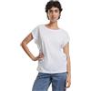 Build Your Brand Ladies Organic Turtle Extended Shoulder Dress, Top da Donna in Cotone Biologico, Disponibile in Diversi Colori, Taglie XS-5XL, Bianco, L