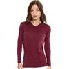 Merino.tech Maglia Donna Termica Merino Wool - 100% Intimo Termico Lana Merino Abbigliamento Trekking (X-Large, 190 Black)