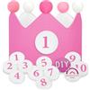 URAQT Cappellini Compleanno Bambini, Corona Compleanno Bambino con Numeri Intercambiabili da 1 a 10, Tessuto Cappello da Festa di per Bambini, Adatto a ragazzi e ragazze (Rosa)