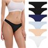 flintronic 6 Pezzi Perizoma Mutande Donna Mutandine Senza Cuciture Sexy Elastici Invisibili Multipack