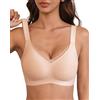 INNERSY Reggiseno da donna senza ferretto, senza cuciture, classico, da donna, bustino imbottito, morbido bralette, confezione da 1, 1 rosa., M