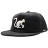 Surf Monkey Berretto da baseball Visiera piatta Uomo/Donna - Taglia unica - Vestibilità Snapback - Velluto a coste, Nero , Taglia unica