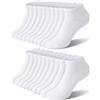 sockenkauf24 10 Paia Calzini Corti Donna Calze Corte Cotone Traspiranti Bianco 35-38