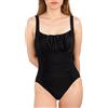 MYLILY | Costume Intero Donna Piscina Controllo Pancia | Costume da Bagno Donna Intero Modellante (S) Nero