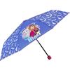 PERLETTI Ombrello Pieghevole Bambina Frozen - Ombrellino Piccolo Bimba Elsa Anna e Olaf - Ombrello Pioggia Piccolo Resistente Antivento Sicuro Manuale Disney - Diametro 91 cm (Indaco)